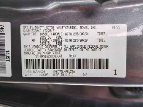 New 2026 Toyota Tundra Platinum AWD/4WD image 25