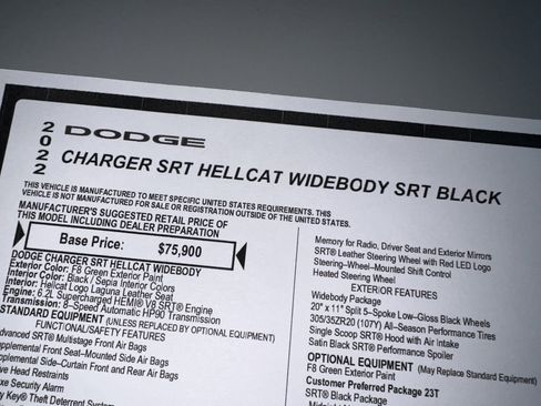 Used 2022 Dodge Charger SRT Hellcat w/ SRT Black Package image 34