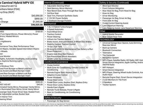 Used 2026 Kia Carnival EX FWD image 23