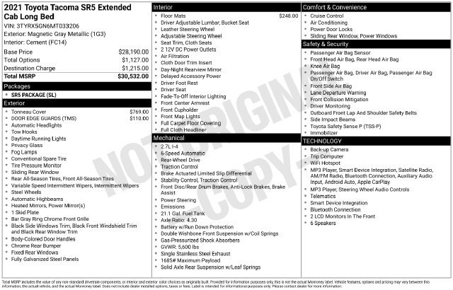 Used 2021 Toyota Tacoma SR5 RWD image 23