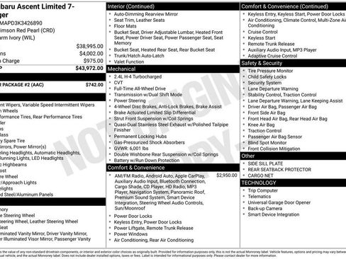 Used 2019 Subaru Ascent Limited w/ Popular Package #2 image 12