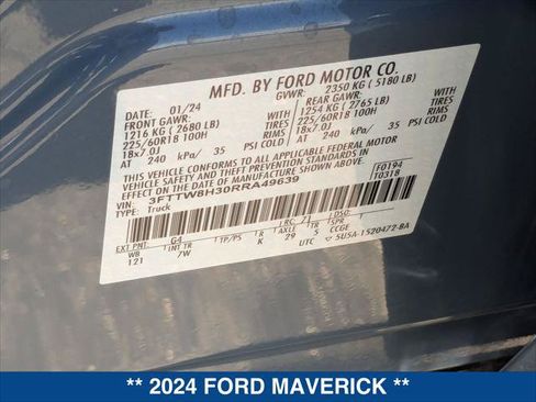 Certified 2024 Ford Maverick XLT w/ XLT Luxury Package FWD image 24