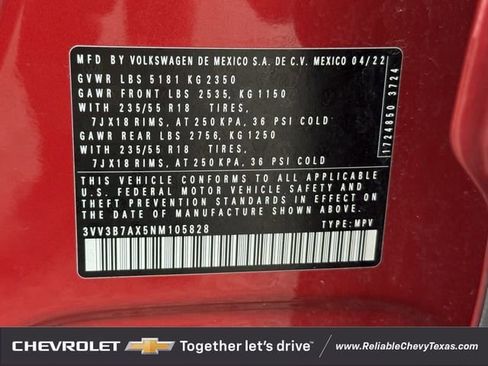 Used 2022 Volkswagen Tiguan SE image 35