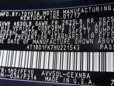 Used 2017 Toyota Camry LE FWD image 35