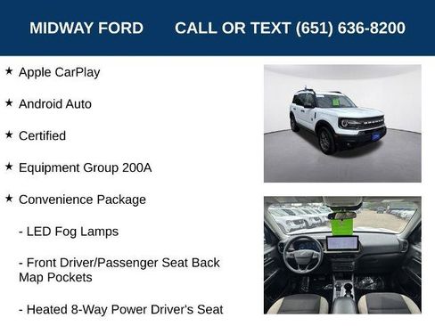 Certified 2025 Ford Bronco Sport Big Bend w/ Convenience Package AWD/4WD image 7