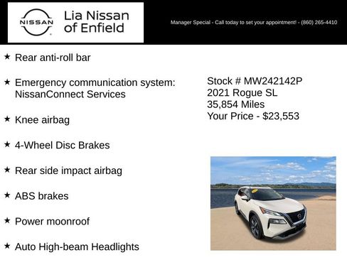 Certified 2021 Nissan Rogue SL w/ Premium Package AWD/4WD image 20