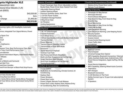 Used 2023 Toyota Highlander XLE FWD image 34