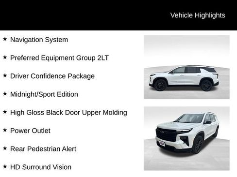 Used 2025 Chevrolet Traverse LT w/ Midnight/Sport Edition AWD/4WD image 3