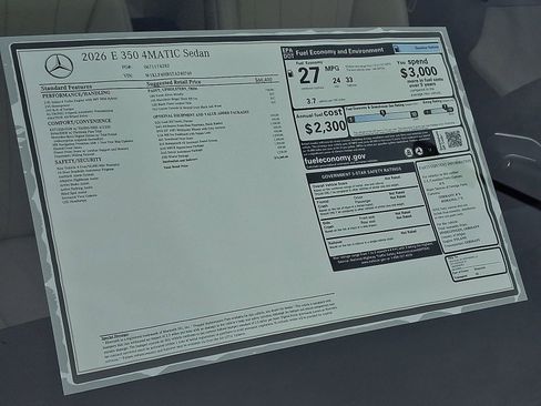 New 2026 Mercedes-Benz E 350 4MATIC Sedan image 19