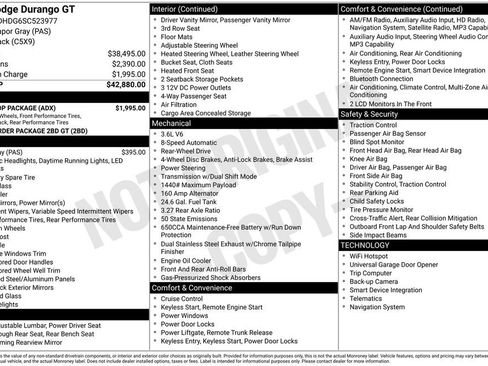 Used 2025 Dodge Durango GT w/ Blacktop Package RWD image 15