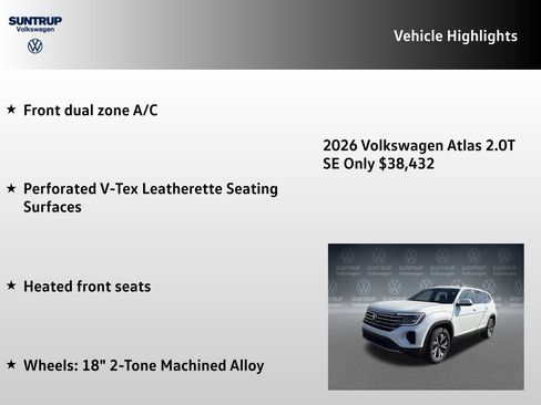 New 2026 Volkswagen Atlas SE AWD/4WD image 7