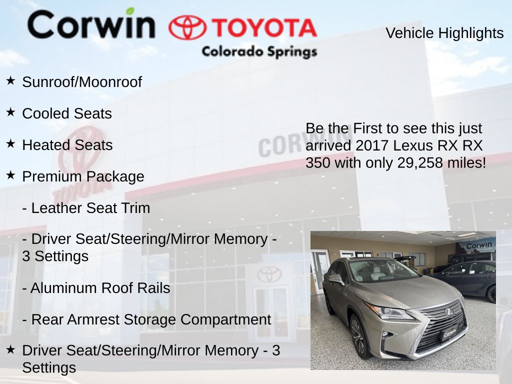 Used 2017 Lexus RX 350 FWD w/ Premium Package image 4