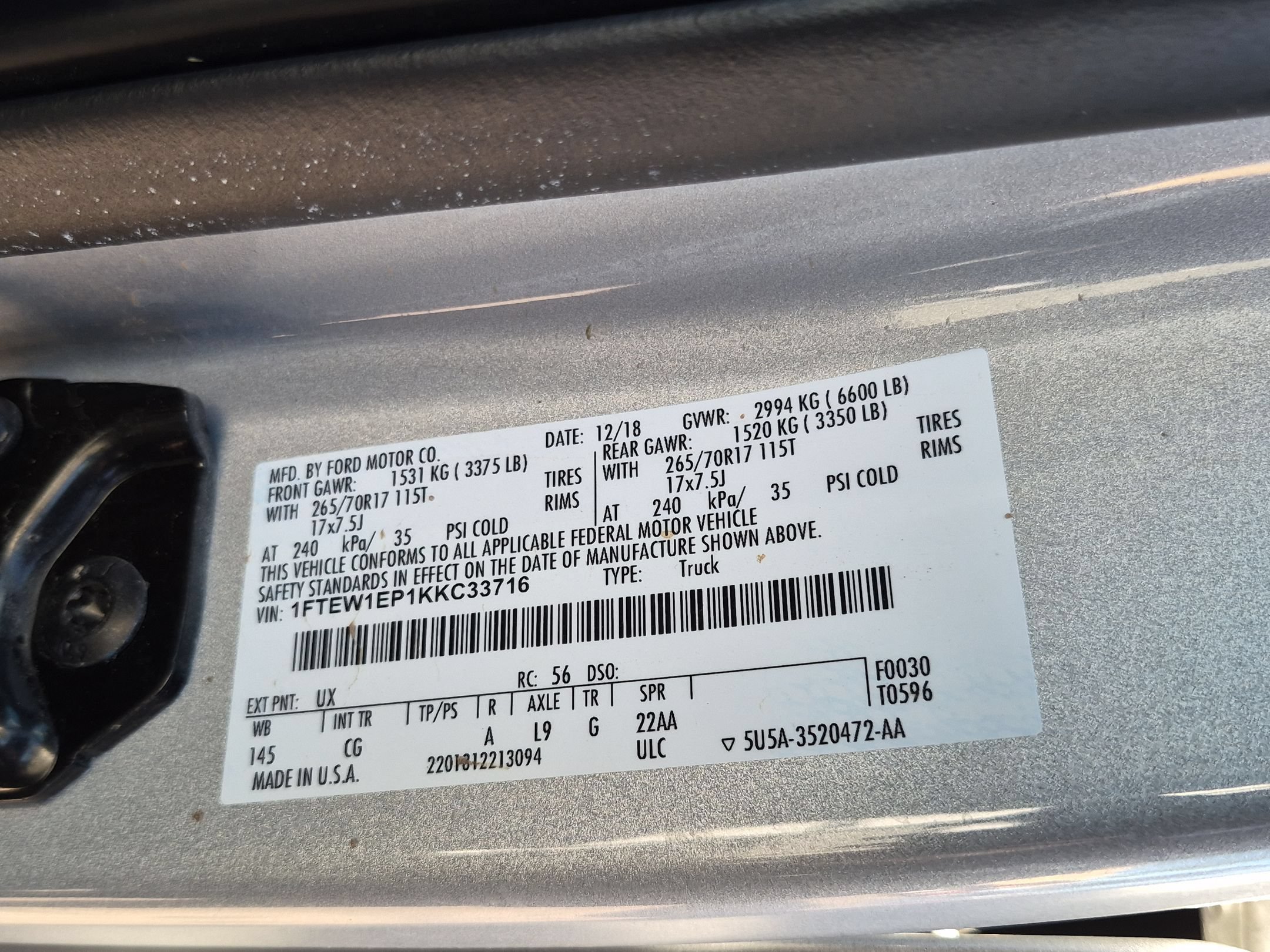 Used 2019 Ford F150 XL w/ Equipment Group 101A Mid AWD/4WD image 25