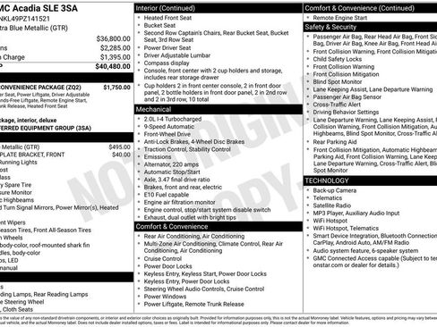 Used 2023 GMC Acadia SLE w/ Driver Convenience Package FWD image 47