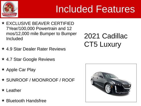 Used 2021 Cadillac CT5 Luxury w/ Sun And Sound Package image 4