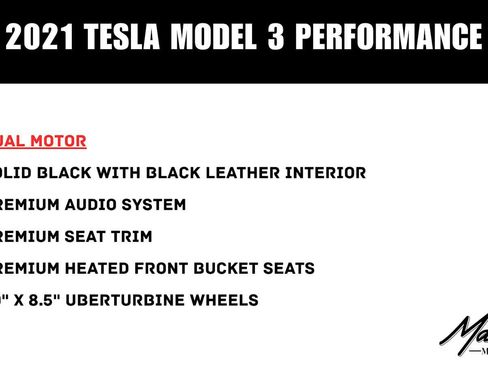 Used 2021 Tesla Model 3 Performance AWD/4WD image 2