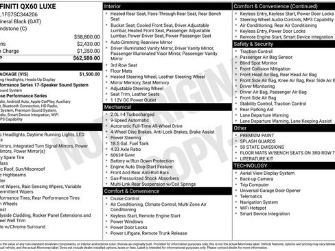 Certified 2025 INFINITI QX60 Luxe w/ Vision Package AWD/4WD image 28