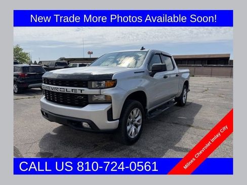 Certified 2021 Chevrolet Silverado 1500 Custom w/ LPO, Dark Essentials Package AWD/4WD image 1