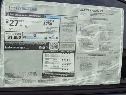 New 2026 MAZDA MAZDA3 2.5 Turbo Premium Plus image 18