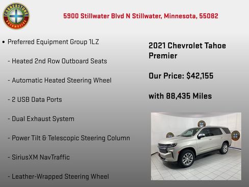 Used 2021 Chevrolet Tahoe Premier w/ Premium Package AWD/4WD image 15