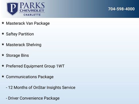 New 2025 Chevrolet Express 2500 w/ Communications Package RWD image 7