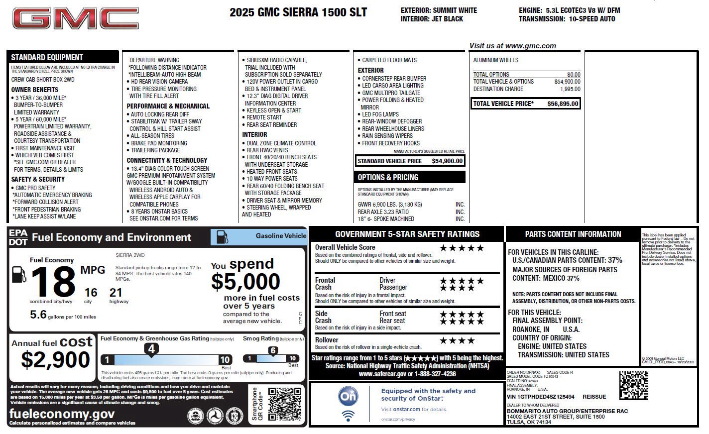 Certified 2025 GMC Sierra 1500 SLT RWD image 3