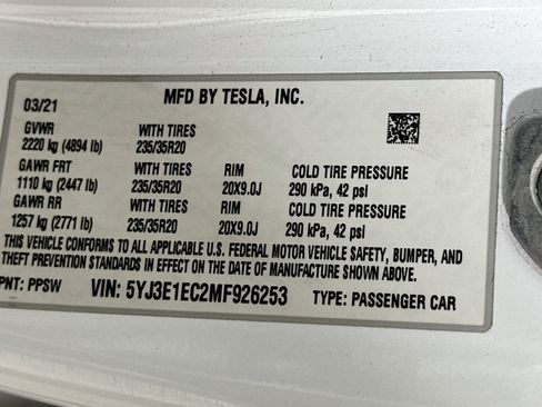 Used 2021 Tesla Model 3 Performance AWD/4WD image 12