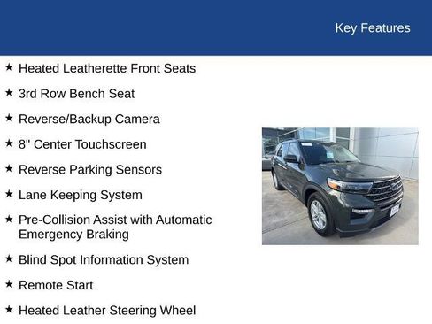 Certified 2024 Ford Explorer XLT w/ Equipment Group 202A image 37