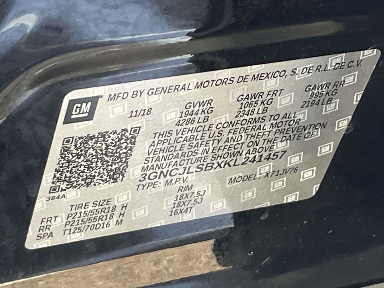 Certified 2019 Chevrolet Trax LT w/ Redline Edition FWD image 35