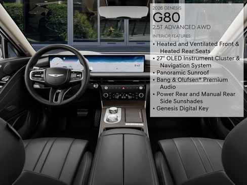 New 2026 Genesis G80 2.5T Advanced AWD/4WD image 17