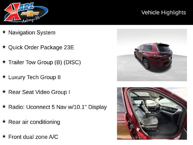 Used 2023 Jeep Grand Cherokee L Limited w/ Rear Seat Video Group I AWD/4WD image 2