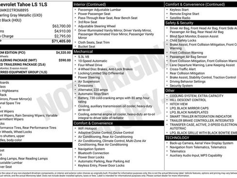 New 2026 Chevrolet Tahoe LS w/ LS Custom Edition AWD/4WD image 31