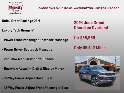 Used 2024 Jeep Grand Cherokee Overland w/ Luxury Tech Group IV AWD/4WD image 5