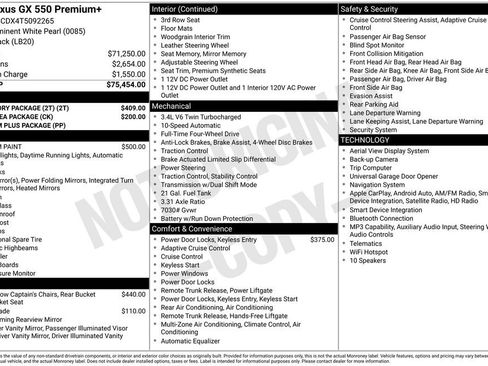 Used 2026 Lexus GX 550 w/ Accessory Package (2T) AWD/4WD image 4