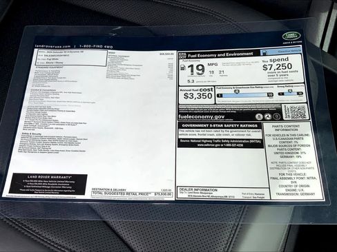 New 2025 Land Rover Defender 90 X-Dynamic SE image 19