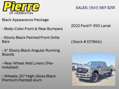 Used 2022 Ford F350 Lariat w/ Black Appearance Package AWD/4WD image 6