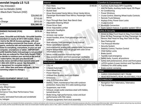 Used 2014 Chevrolet Impala LS w/ LS Convenience Package FWD image 9