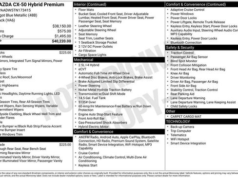 New 2026 MAZDA CX-50 AWD 2.5 Hybrid w/ Premium Pkg image 2