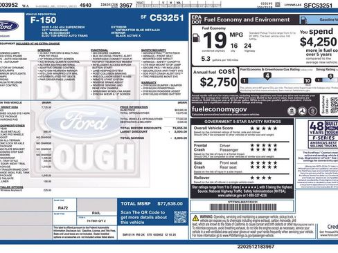 New 2025 Ford F150 Lariat w/ Equipment Group 502A High image 48