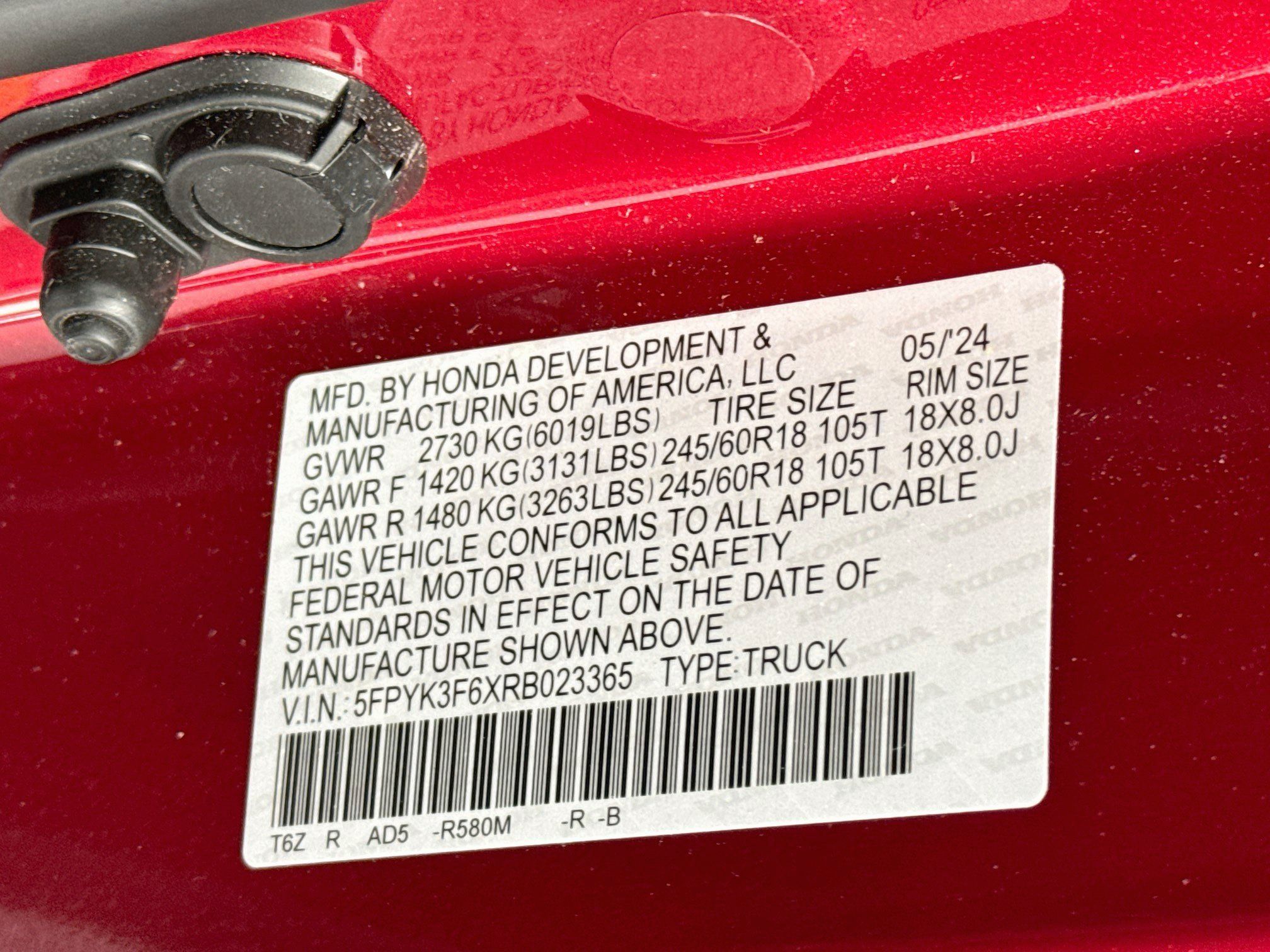 Certified 2024 Honda Ridgeline TrailSport image 32