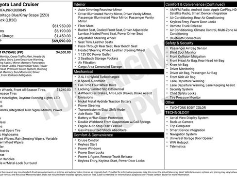 Used 2024 Toyota Land Cruiser w/ Premium Package AWD/4WD image 38
