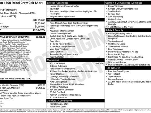 Used 2019 RAM 1500 Rebel w/ Rebel Level 2 Equipment Group image 50