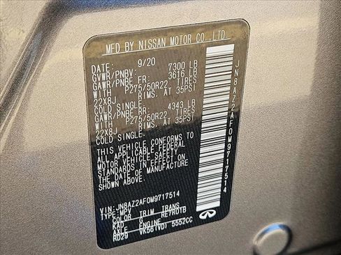 Used 2021 INFINITI QX80 Premium Select w/ Cargo Package image 25