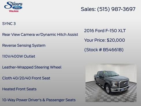 Used 2016 Ford F150 XLT w/ Equipment Group 302A Luxury AWD/4WD image 40