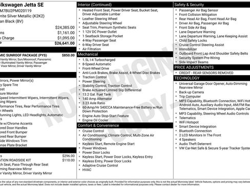Used 2023 Volkswagen Jetta SE w/ Panoramic Sunroof Package FWD image 16