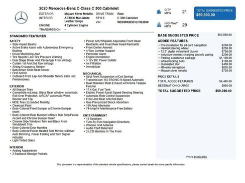 Used 2020 Mercedes-Benz C 300 Cabriolet image 42