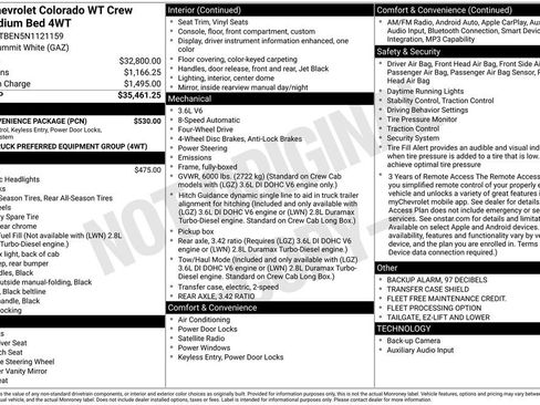 Used 2022 Chevrolet Colorado W/T w/ WT Convenience Package AWD/4WD image 51