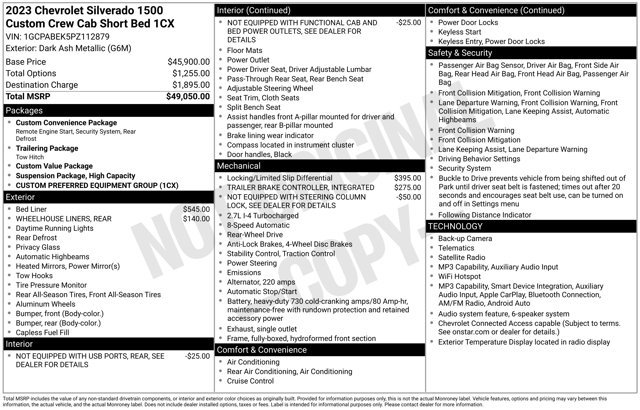 Certified 2023 Chevrolet Silverado 1500 Custom RWD image 38