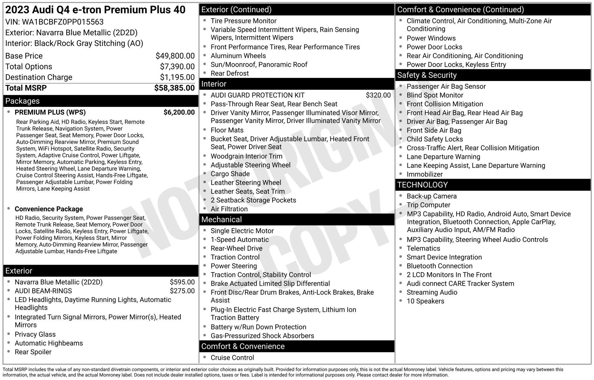 Used 2023 Audi Q4 e-tron Premium Plus w/ Premium Plus RWD image 7