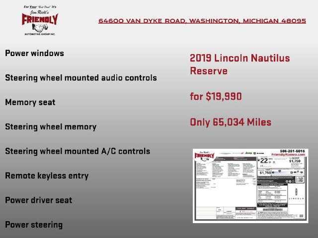 Used 2019 Lincoln Nautilus Reserve AWD/4WD image 5